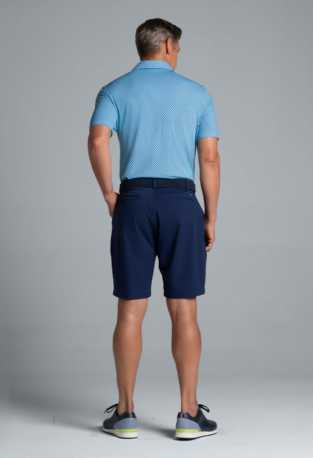 Square Spiral Print Short Sleeve Polo – 94169 (Modern Fit)